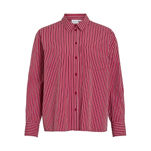 VILA VIKATIKA LS STRIPE SHIRTPR<br>Rouge