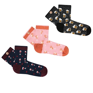 Lot de 12 Chaussettes hautes classiques à carreaux - Taille 40-46 - Fais  Toi Belle