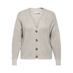 ONLY CARMAKOMA CARCAROL NICE LS CARDIGAN KNT NOOS<br>Beige