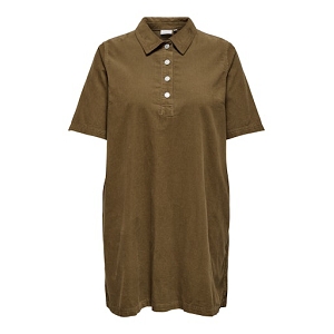 ONLY CARMAKOMA CARGRYNESSA SS CORD DRESS PNT<br>Marron Velours