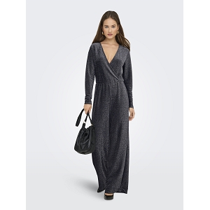  RICH LS GLITTER JUMPSUIT JRS<br>Anthracite  Paillettes