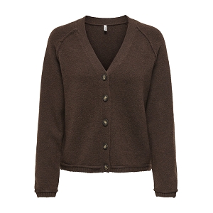  HAZEL LS CARDIGAN BF KNT<br>Marron foncé  