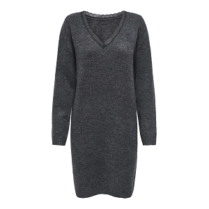 ONLY TAMMY LS REVERS LACE DRESS BF KNT<br>Anthracite