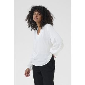 KAFFE DK COMPANY KAMILLE BLOUSE<br>Blanc