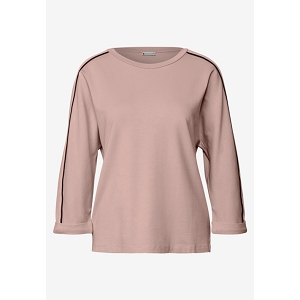 STREET ONE LTD QR SHIRT W.DECO TAPE<br>Rose clair