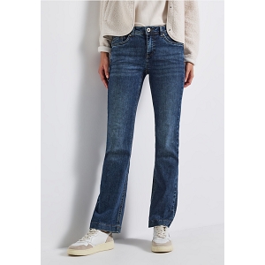 STREET ONE STYLE BOOTCUT,MW,MID BLUE<br>Jean Long 30