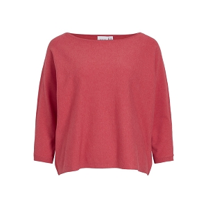 VILA VIMALU BOATNECK 34 SLEEVE KNIT TOPNOOS<br>Rouge