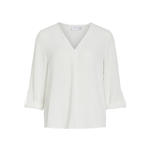 VILA VIJOSA 34 VNECK TOP  NOOS<br>Blanc
