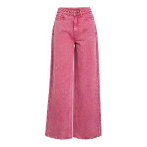 VILA VIFREYA HW WIDE COLOR WASH JEANS JAF<br>Framboise