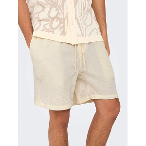 ONLY AND SONS ONSTELPAS 0158 SHORTS<br>Beige Coton