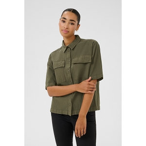KAFFE DK COMPANY KANAYA LIAH SHIRT<br>Kaki