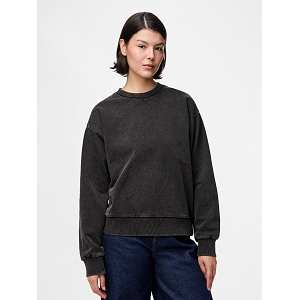 PIECES PCCHILLI LS WASHED LOOSE SWEAT NOOS BC<br>Anthracite