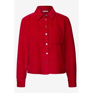  LTD QR COURDUROY SHIRTCOLLAR BLOUSE W<br>Rouge Velours 