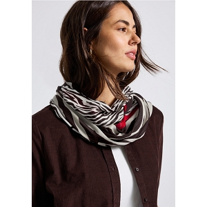 STREET ONE PRINTED MODAL LOOP<br>Blanc marron