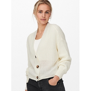 ONLY CAROL NICE LS CARDIGAN KNT NOOS<br>Ecru