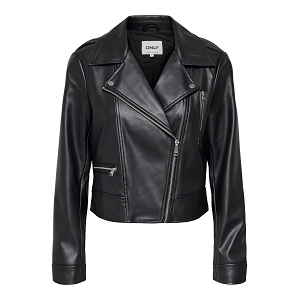 ONLY CARMEN FAUX LEATHER BIKER CC OTW<br>Noir Simili cuir