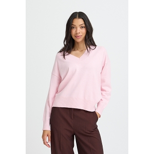 B YOUNG BYMANINA VNECK JUMPER<br>Rose clair