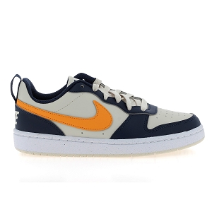 NIKE COURT BOROUGH LOW<br>Marron orange Cuir synthétique