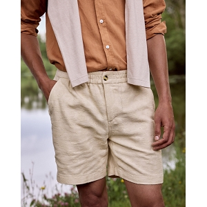 FAGUO CHEVRE SHORT WOVEN<br>Ecru