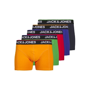  JACTOPLINE SOLID TRUNKS 5 PACK BOX<br>Assorti Coton Logo