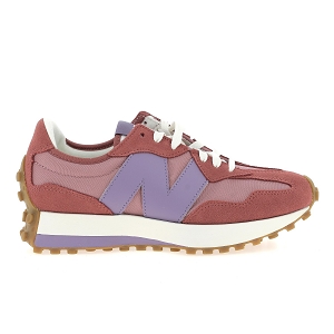 NEW BALANCE 327<br>Rose violet Croute de cuir