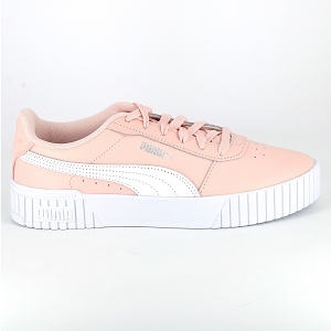 PUMA JR CARINA 2.0<br>Rose blanc Cuir synthétique