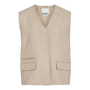  ROUSAGA OVERSIZED WAISTCOATPF<br>Beige multi  Rayures