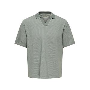 ONLY AND SONS ONSKIAN LIFE OVZ SS STRP POLO<br>Kaki