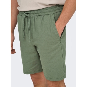 ONLY AND SONS ONSLINUS 0007 COT LIN SHORTS NOOS<br>Kaki Lin