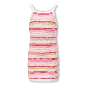 ONLY KIDS  NAME IT KOGBELLI LIFE SL STRIPE DRESS KNT<br>Blanc multi