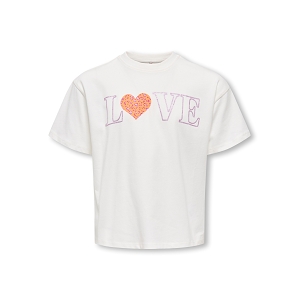 ONLY KIDS  NAME IT KOGTABITA LIFE BOXY AMOUR SS TOP FR JRS<br>Blanc multi