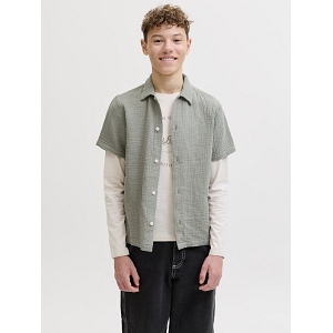 JACK AND JONES KIDS JORNANTUCKET DOUBLE CLOTH SHIRT SS JNR<br>Kaki Coton