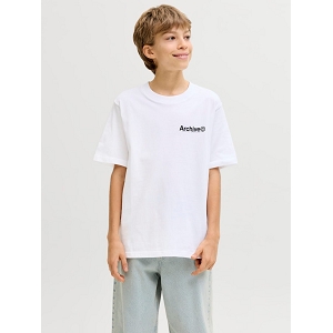 JACK AND JONES KIDS JCOMINERAL PHOTO BACK TEE SS CN JNR<br>Blanc