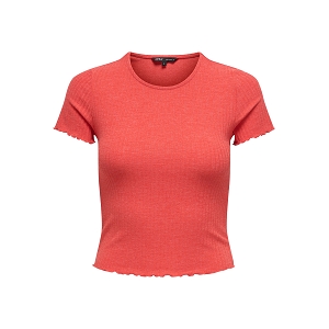 ONLY EMMA SS SHORT TOP NOOS JRS<br>Rouge