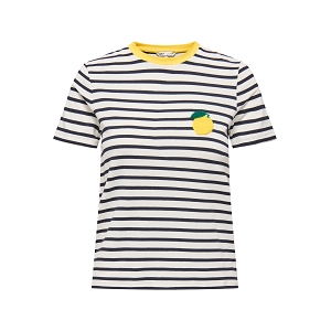 ONLY HEART LIFE SS TEE JRS NOOS<br>Blanc noir