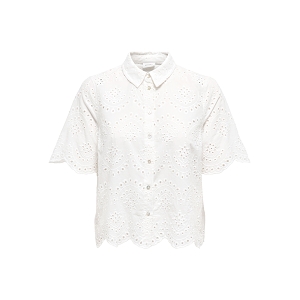 ONLY VALAIS SS SHIRT WVN NOOS<br>Blanc Dentelle