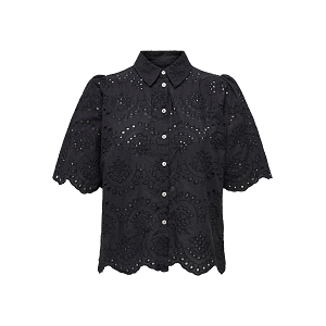 ONLY VALAIS SS SHIRT WVN NOOS<br>Noir Dentelle
