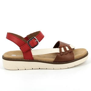 REMONTE D2071<br>Rouge marron Cuir lisse