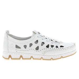 RIEKER 49956<br>Blanc Cuir lisse