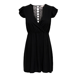 ONLY METTEVIA SL DETAIL DRESS WVN CS FR<br>Noir
