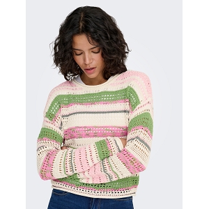 ONLY AMELIE LS STRUCTURE MULTI ONECK KNT<br>Rose multi