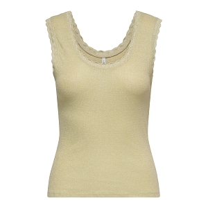 ONLY CARLA SL GLITTER TOP CS JRS<br>Beige