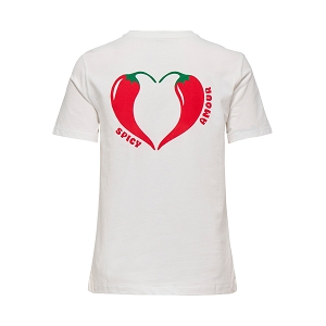 ONLY WINDY LIFE SS TEE CS JRS<br>Blanc