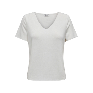 ONLY HANNA SS VNECK CS JRS<br>Blanc