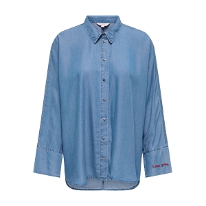 ONLY GRACECHARIS LIFE LS SHIRT WVN CS FR<br>Bleu ciel
