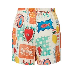 PIECES PCKLARISA SHORTS WVN BC<br>Blanc multi