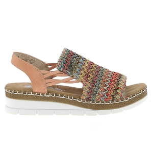 RIEKER V1241<br>Multicolore Raphia