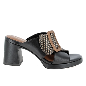 TAMARIS 27223<br>Noir beige Cuir lisse