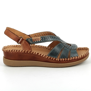 PIKOLINOS CADAQUES<br>Marron bleu Cuir lisse