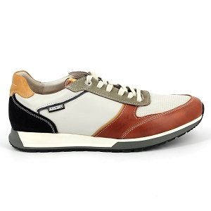 PIKOLINOS CAMBIL<br>Blanc orange Cuir lisse